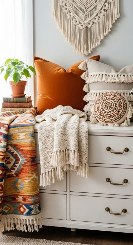Decorate a Boho Dresser