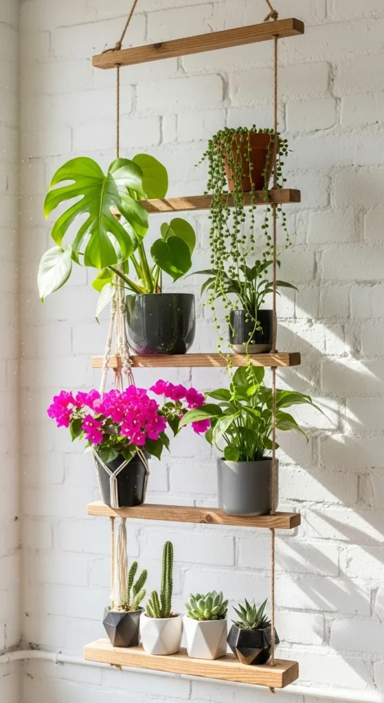 Boho Bedroom Ideas with Hanging Plants
