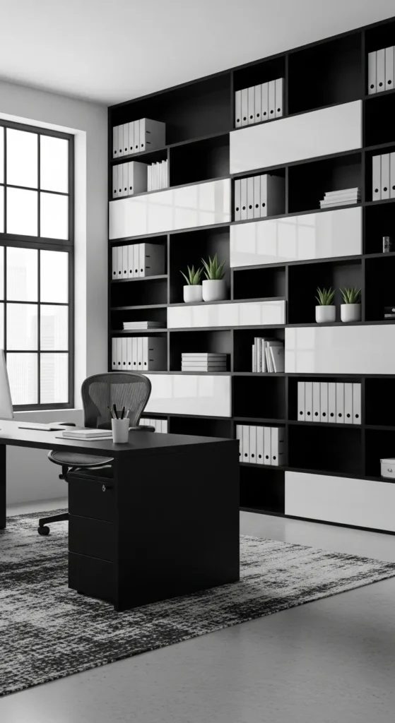 Black and White Office