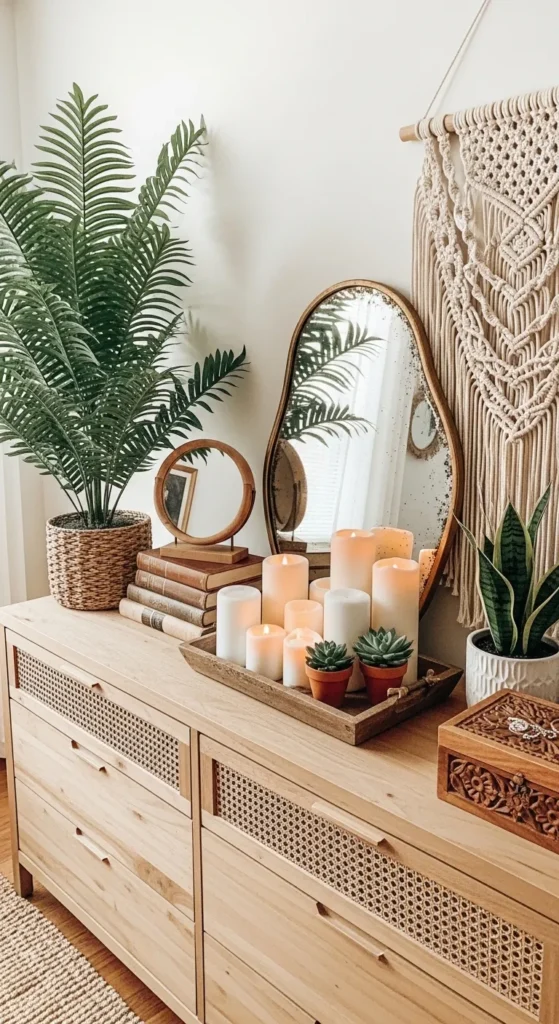 Decorate a Boho Dresser