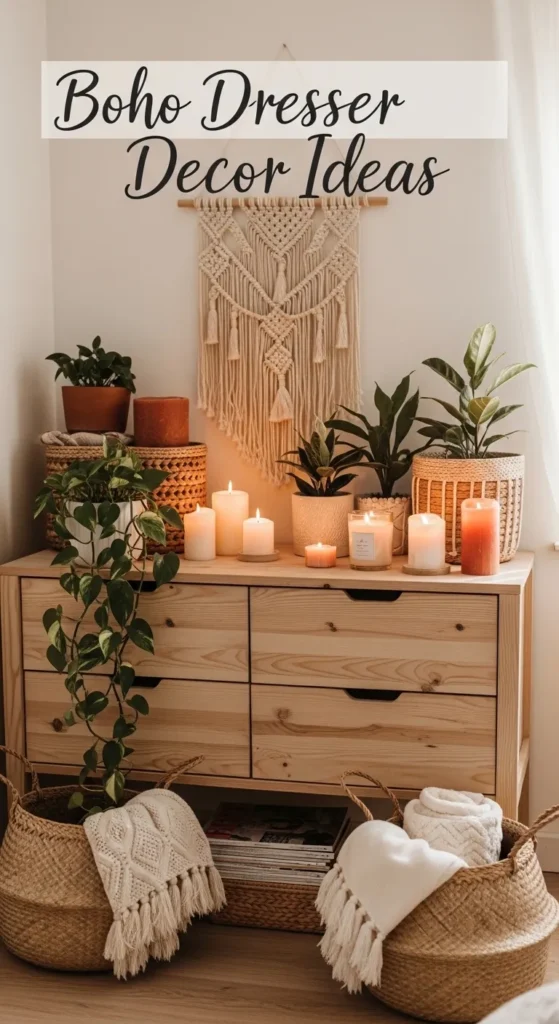 Decorate a Boho Dresser