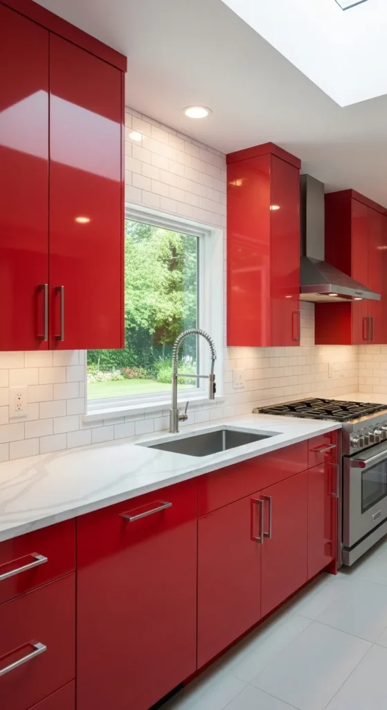 Red Kitchen Cabinet Designs