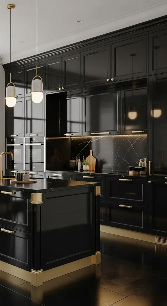 Black Kitchen Cabinets