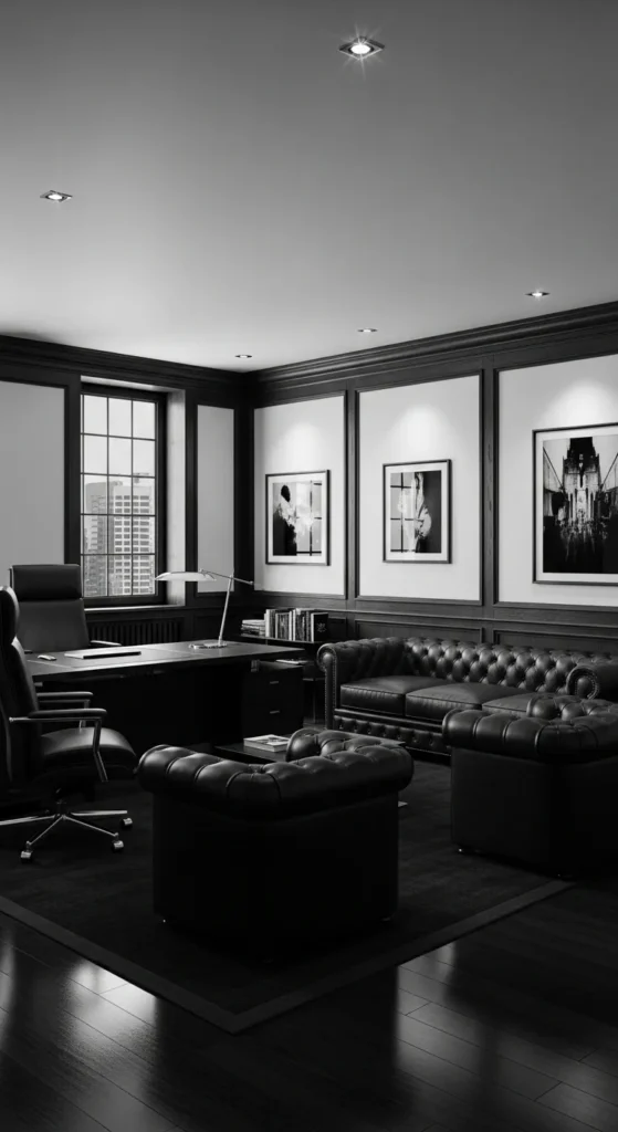 Black and White Office