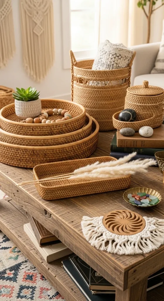 Boho Coffee Table Decor