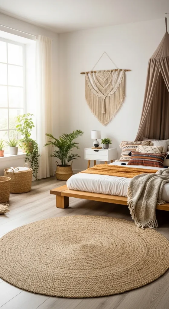 Boho Style Bedroom Rugs