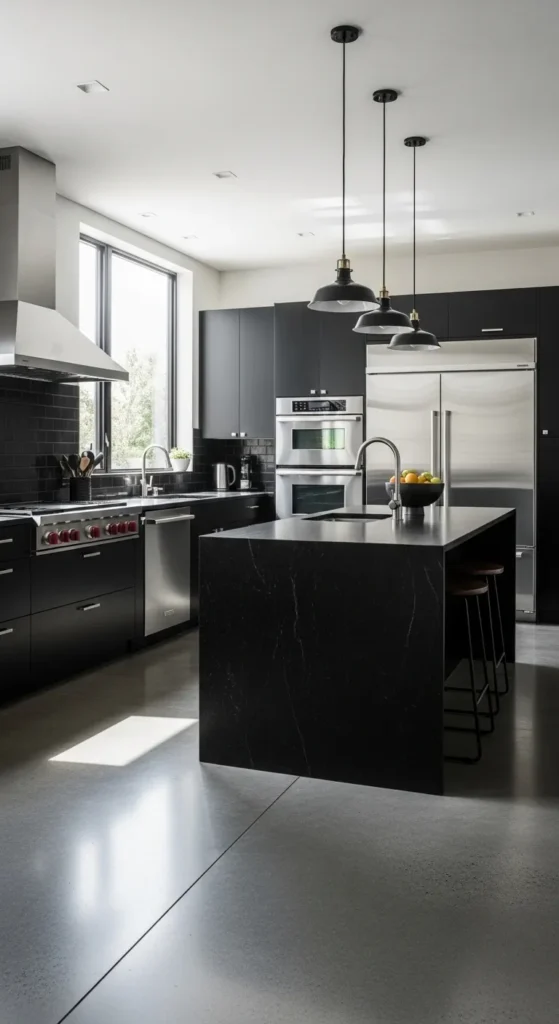 Black Kitchen Cabinets