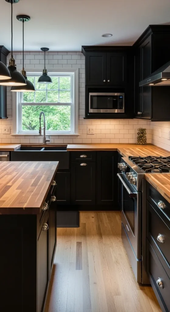 Black Kitchen Cabinets
