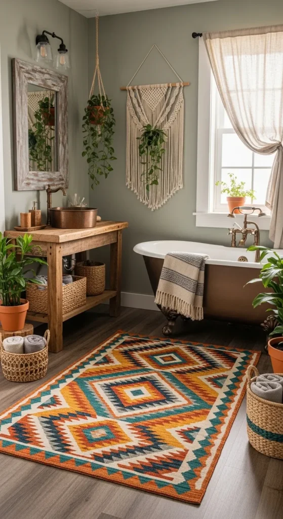 Vibrant Boho Bathroom Ideas