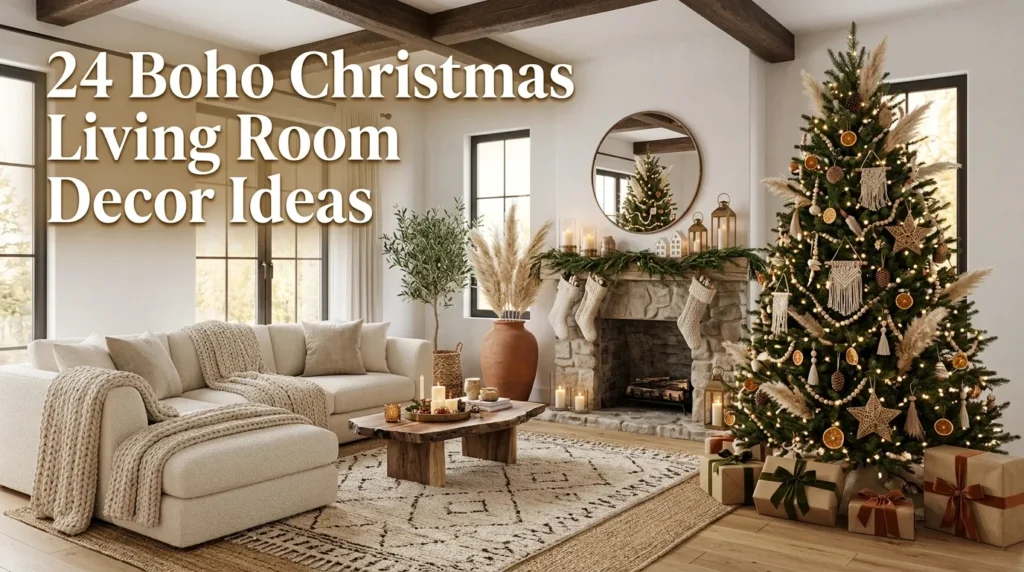 24 Boho Christmas Decor Living Rooms to Inspire