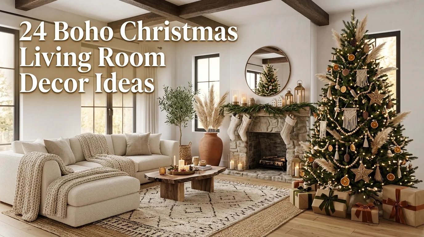 24 Boho Christmas Decor Living Rooms to Inspire
