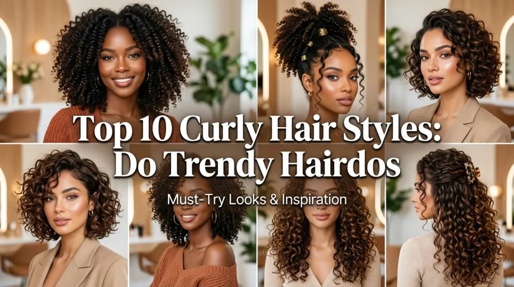 Top 10 Curly Hair Styles: Do Trendy Hairdos