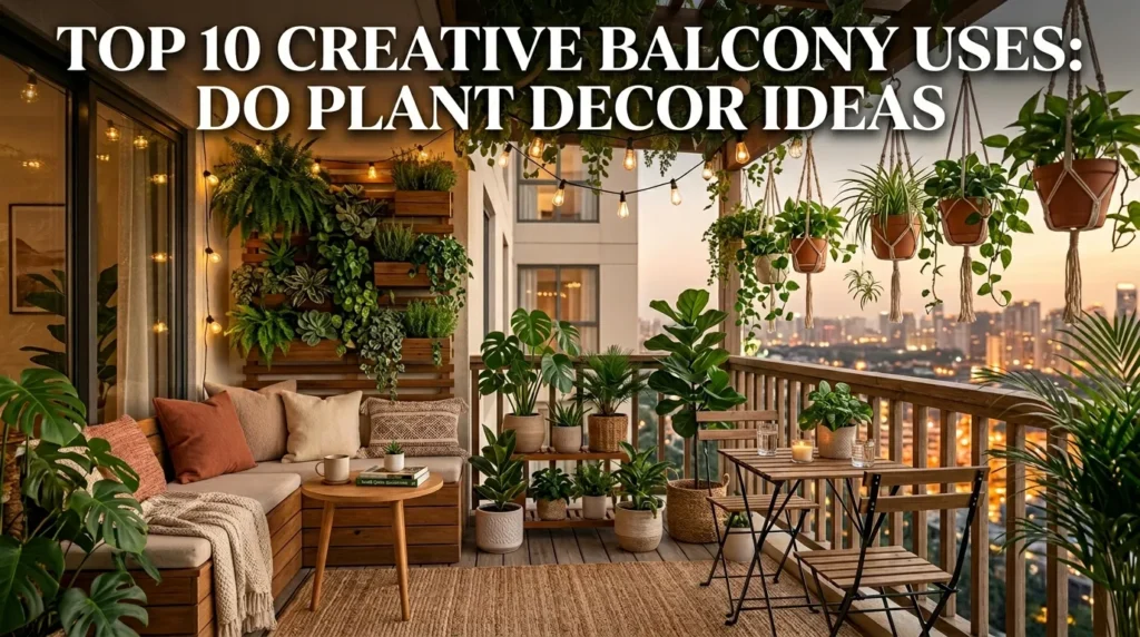 Top 10 Creative Balcony Uses: Do Plant Decor Ideas