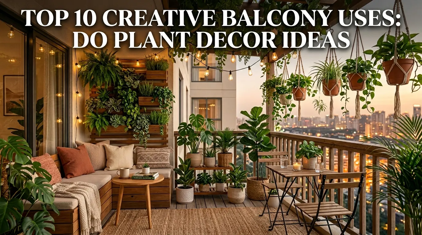 Top 10 Creative Balcony Uses: Do Plant Decor Ideas