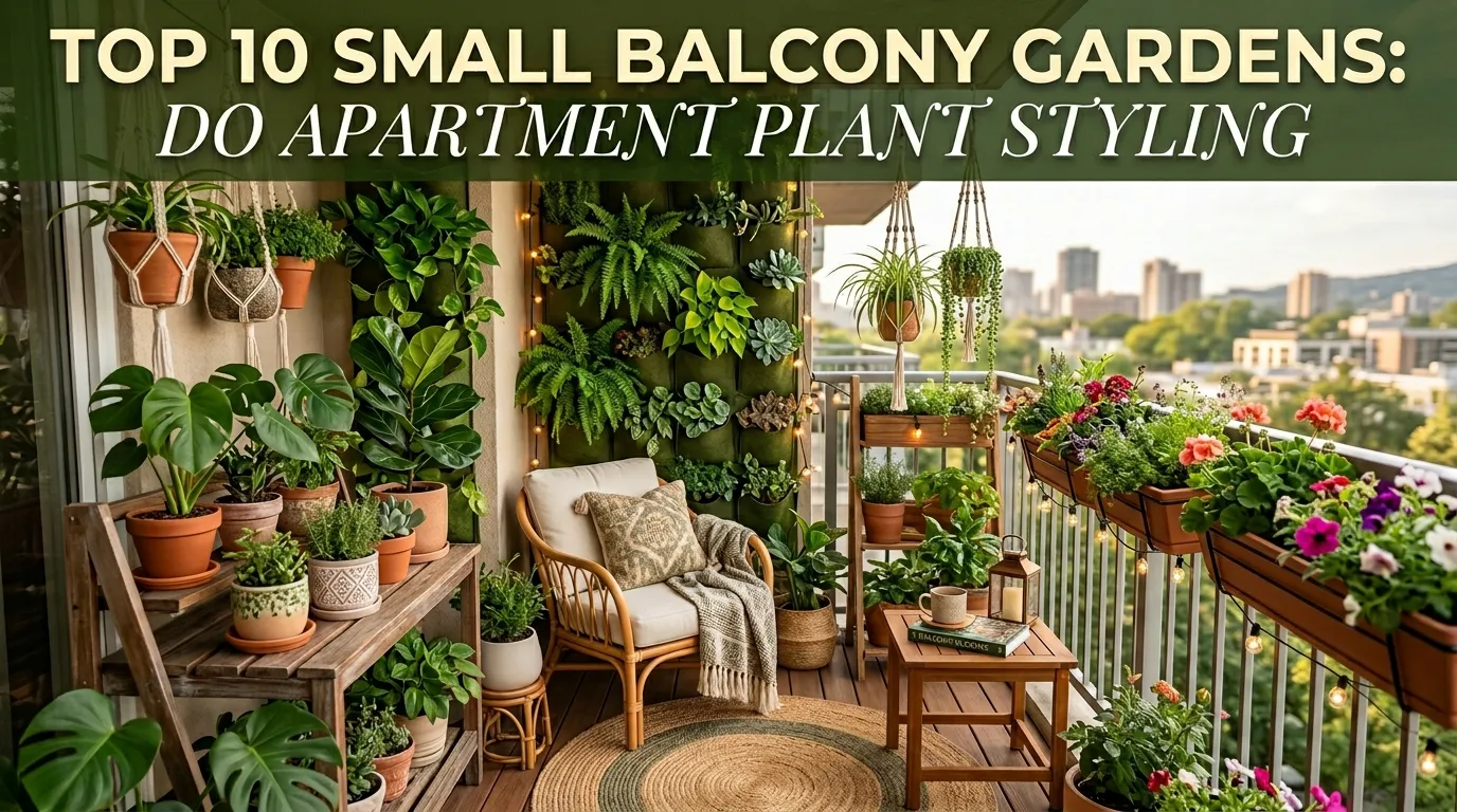 Top 10 Small Balcony Gardens: Do Apartment Plant Styling