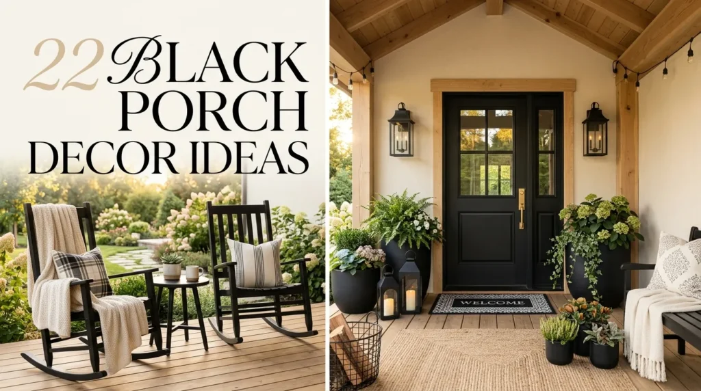 22 black porch decor ideas