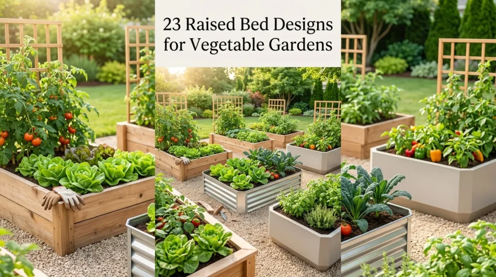 23 Raised Bed Designs for Vegetable Gardens