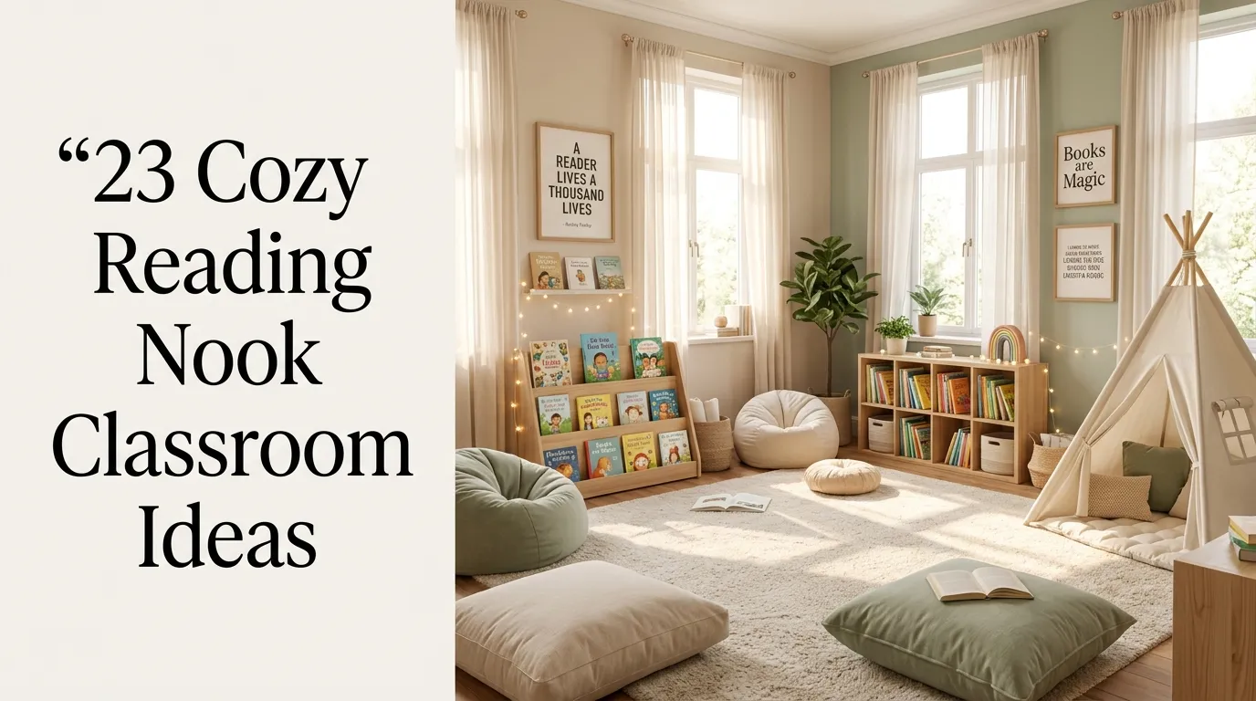 23 Cozy Reading Nook Classroom Ideas