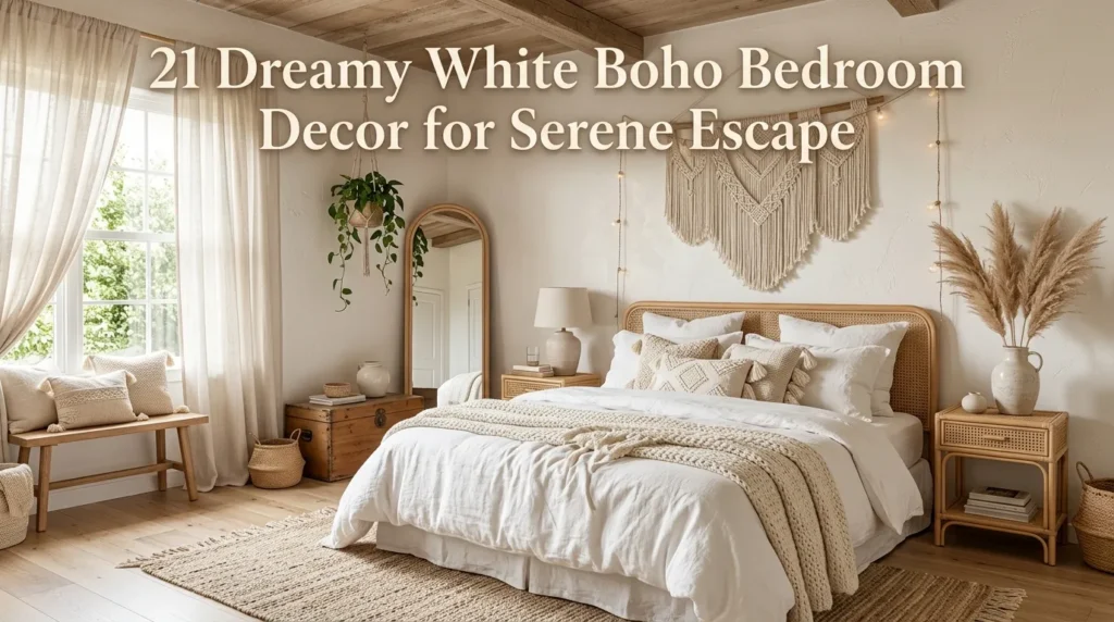 21 Dreamy White Boho Bedroom Decor for Serene Escape
