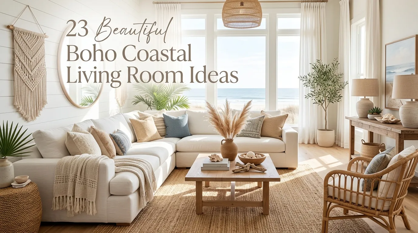  23 Beautiful Boho Coastal Living Room Ideas