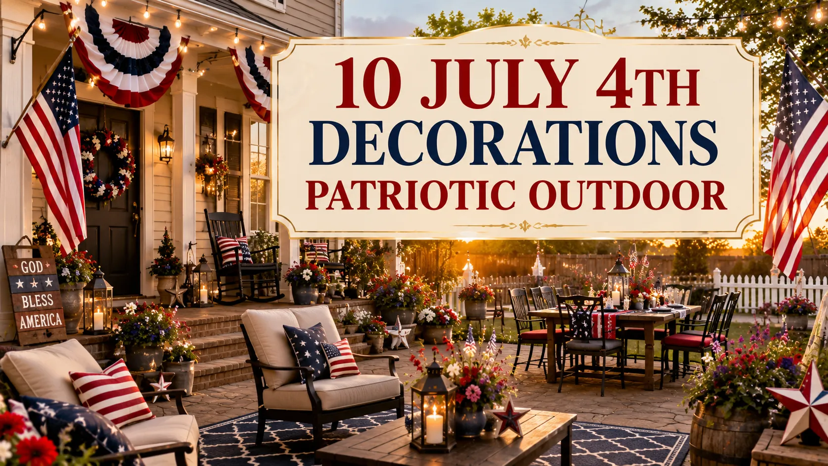 10 July 4th Decorations Patriotic Outdoor