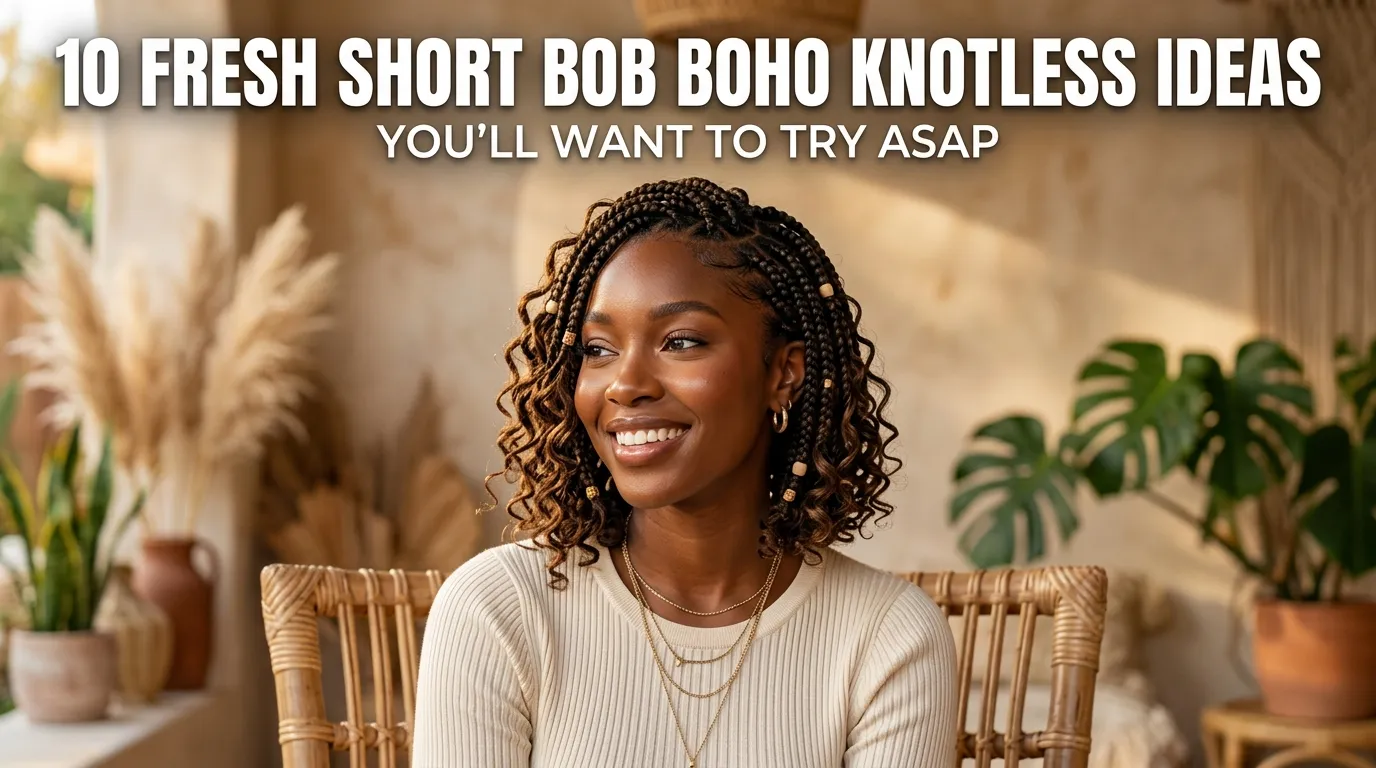 10 Fresh Short Bob Boho Knotless Ideas