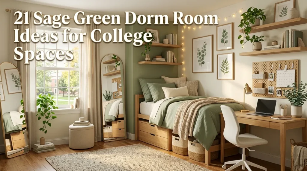 21 Sage Green Dorm Room Ideas for College Space