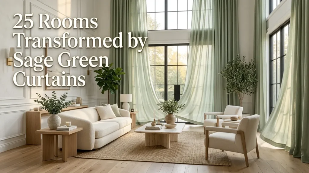 25 Rooms Transformed by Sage Green Curtains