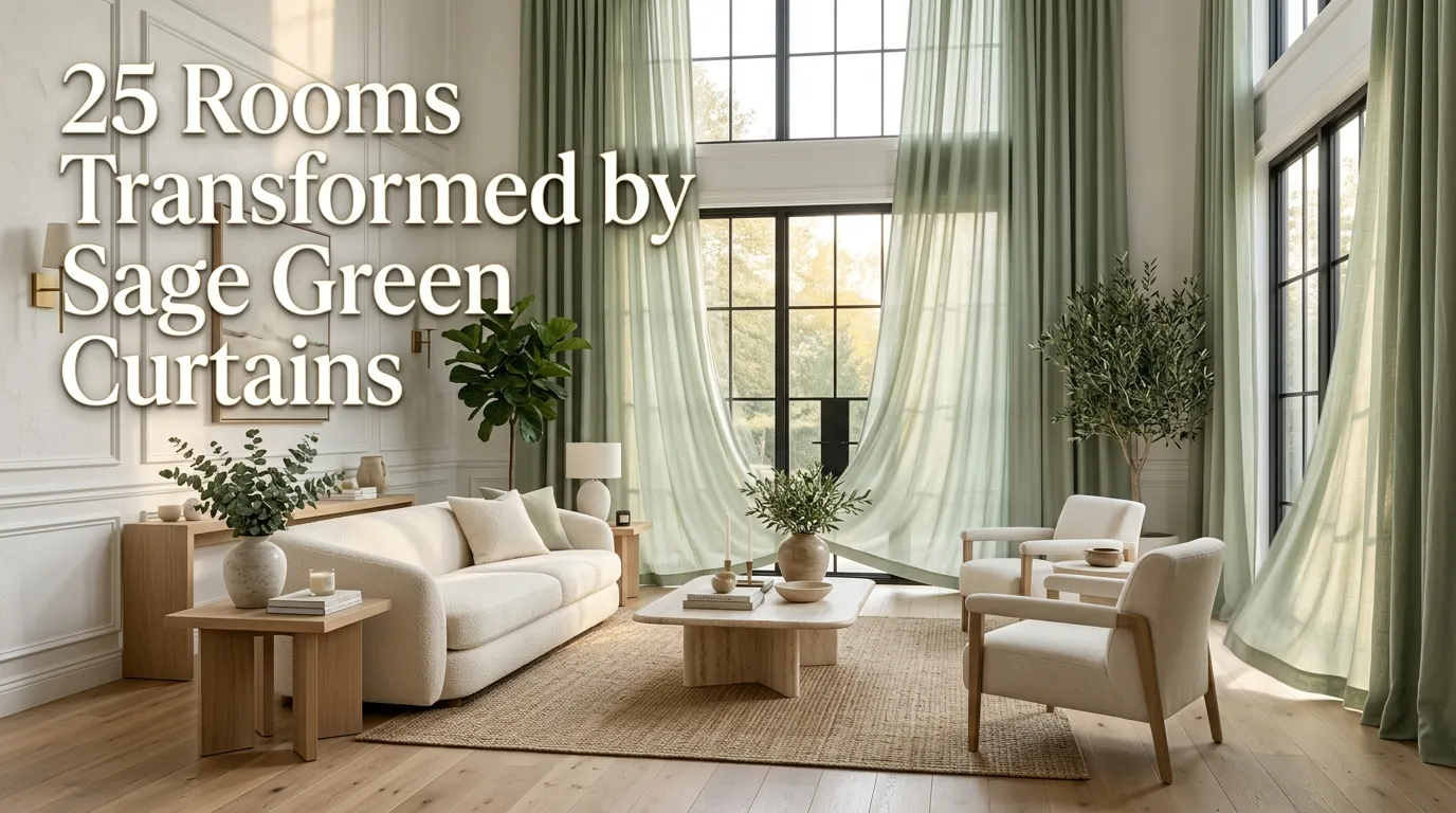25 Rooms Transformed by Sage Green Curtains