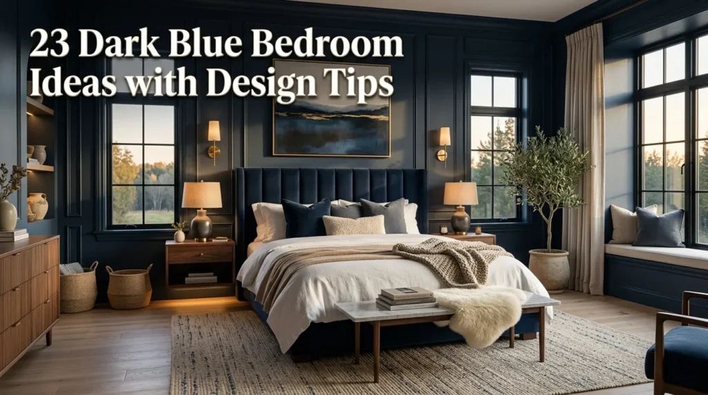 23 Dark Blue Bedrooms With Design Tips