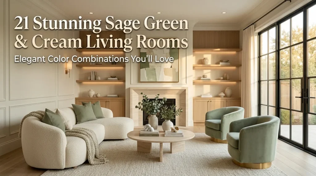21 Stunning Sage Green and Cream Living Rooms
