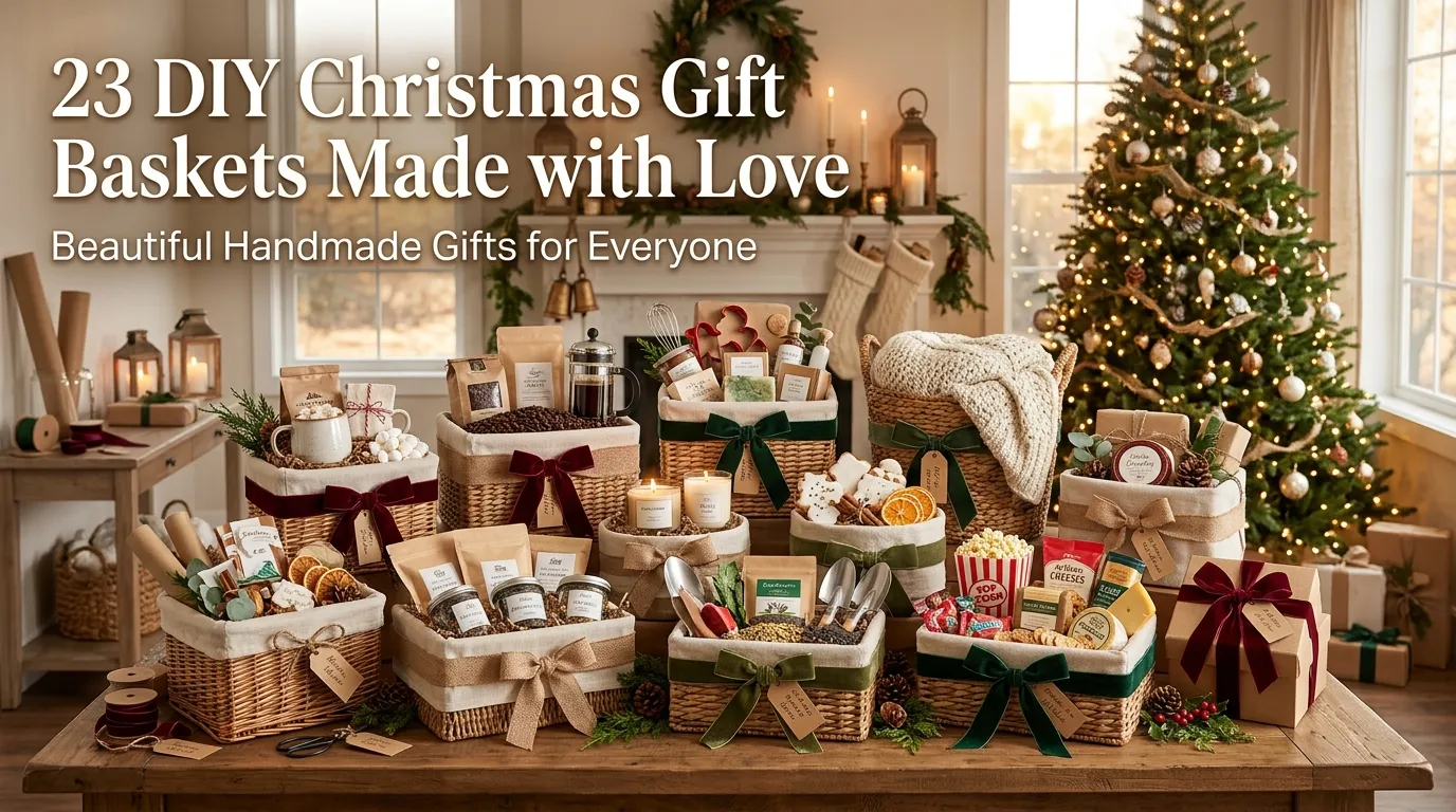  23 DIY Christmas Gift Baskets Made with Love