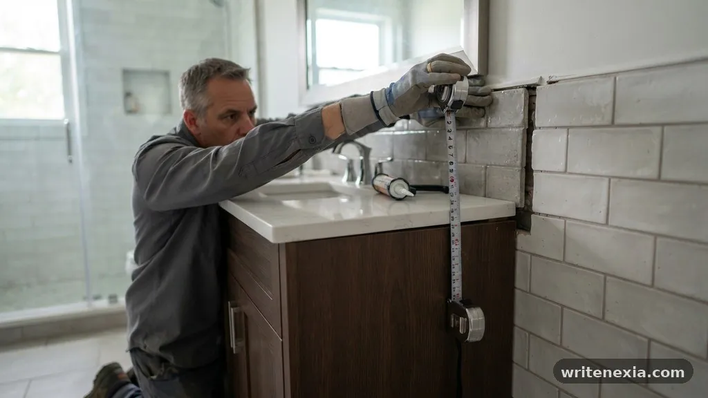 Assess the Size of the Gap - How to Fill Large Gaps Between Uneven Bathroom Walls and Vanity Top