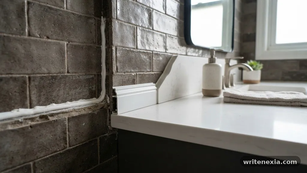 Comparing Common Gap Solutions - How to Fill Large Gaps Between Uneven Bathroom Walls and Vanity Top