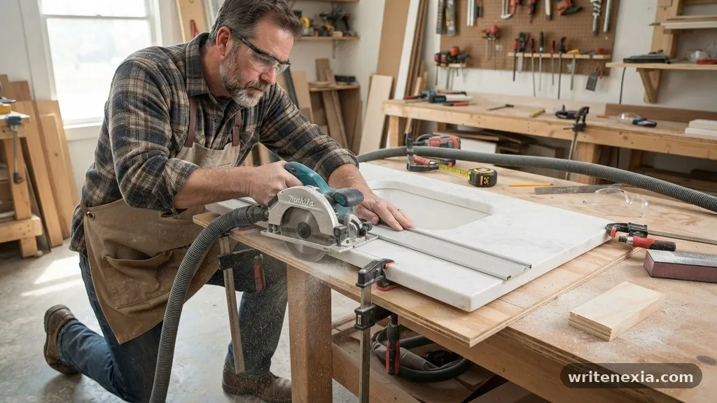 Handling the Finished Edge - Can You Cut a Pre-Cut Vanity Top Down from 37 Inches to 35 Inches?