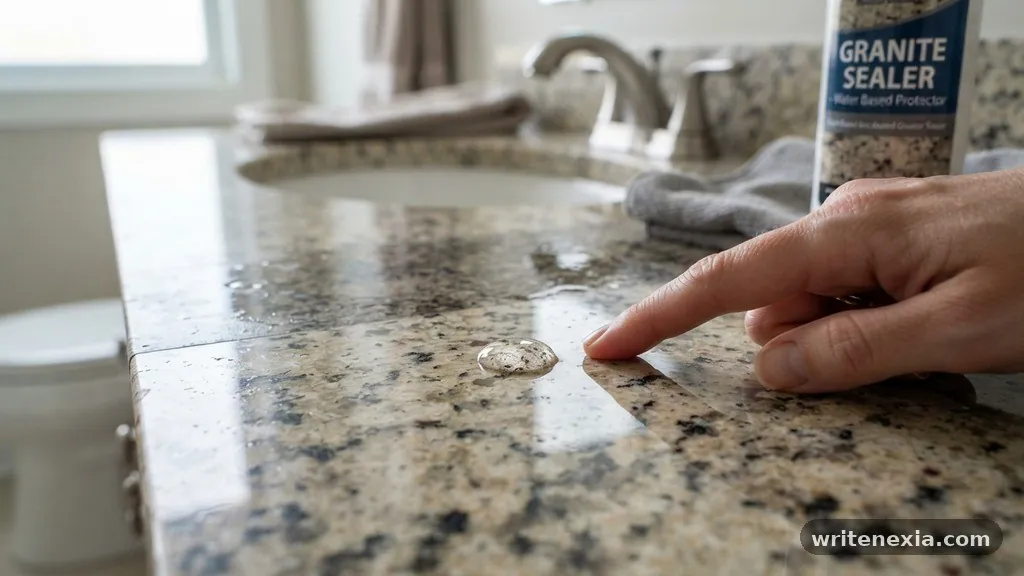 How to Re-Seal a Granite Vanity Top: Water Drop Test Explained