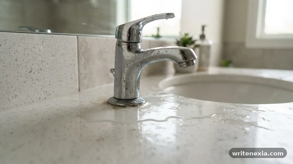 Preventing Future Water Damage - Why Is Water Pooling Around the Faucet Base on Your New Vanity Top?