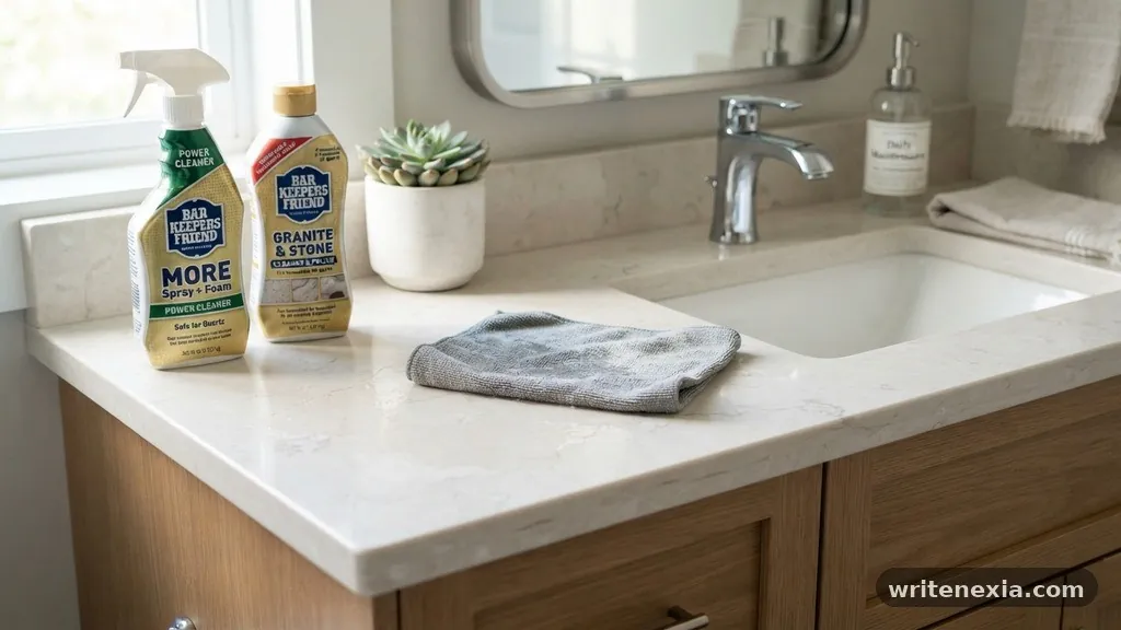 Safe Alternatives for Daily Maintenance - Is Bar Keepers Friend Safe to Use on Quartz Bathroom Vanities?