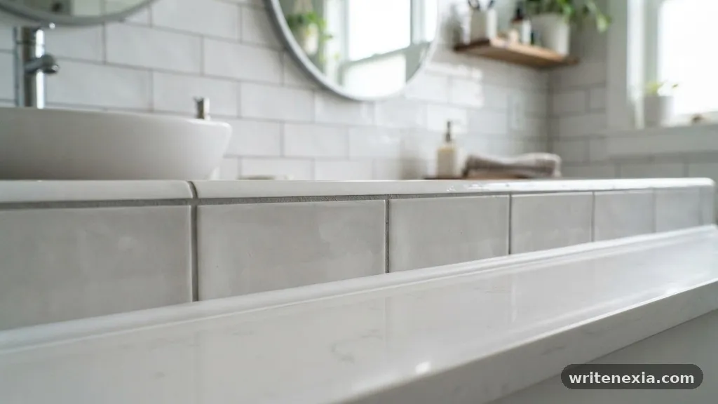Should You Caulk or Grout the Seam Between Vanity Top and Tile?