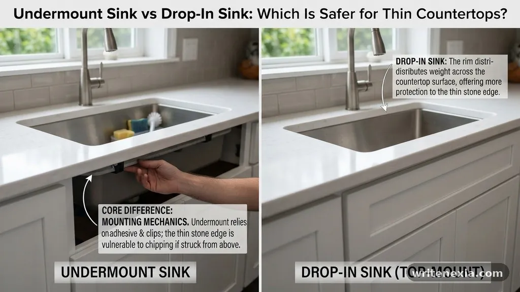 The Core Difference in Mounting Mechanics - Undermount Sink vs Drop-In Sink: Which Is Safer for Thin Countertops?