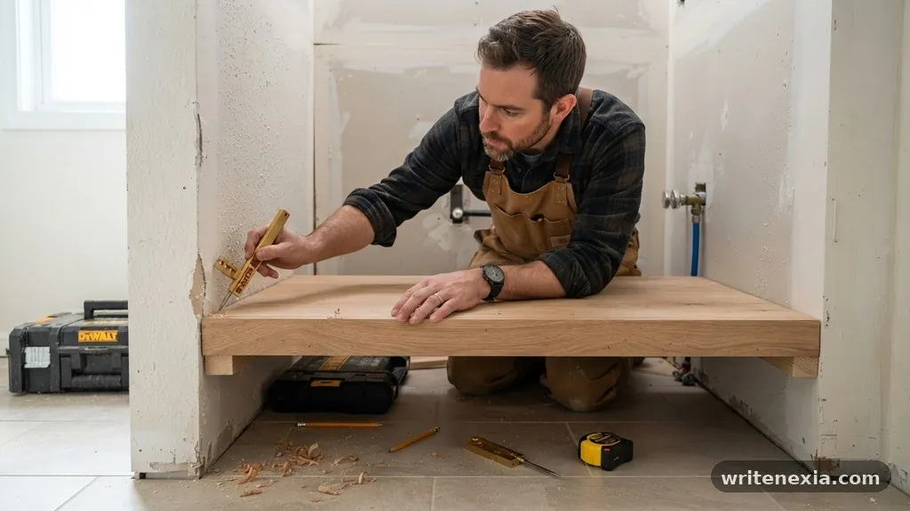The Core Technique for Scribing - Scribing a Vanity Countertop to Fit Out-of-Square Alcove Drywall