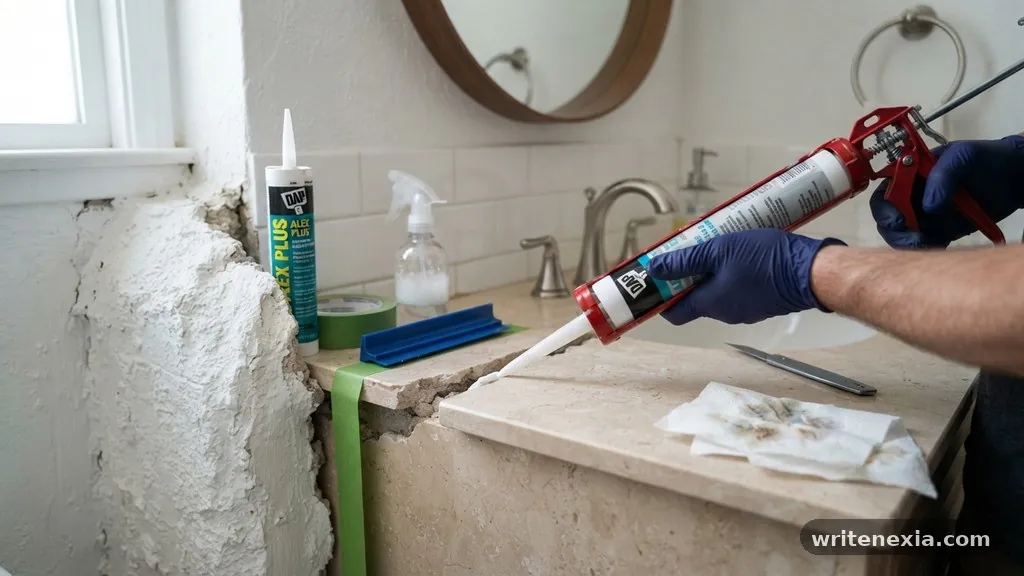 Tools You Will Need - How to Fill Large Gaps Between Uneven Bathroom Walls and Vanity Top