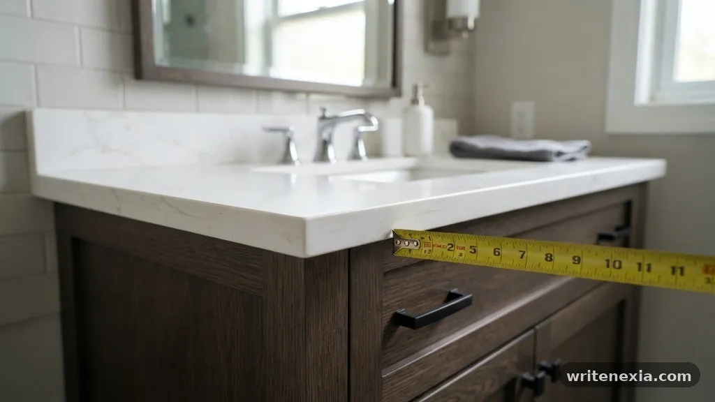 What Is the Standard Front and Side Overhang for a Vanity Countertop?