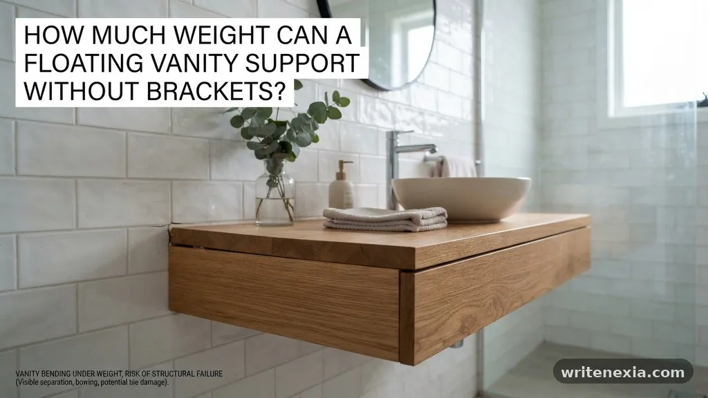 Why Brackets are Recommended - How Much Weight Can a Floating Vanity Countertop Support Without Brackets?
